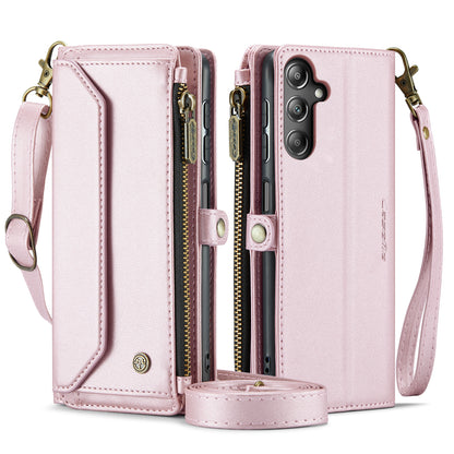 Women Shoulder Bag Samsung Galaxy A14 Case Card Slots Buckle Pockets