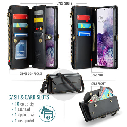 Women Shoulder Bag Samsung Galaxy S20+ Case Card Slots Buckle Pockets