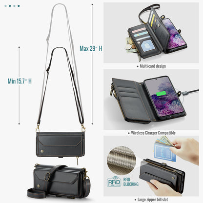 Women Shoulder Bag Samsung Galaxy S20+ Case Card Slots Buckle Pockets