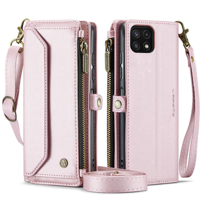 Women Shoulder Bag Samsung Galaxy A22s Case Card Slots Buckle Pockets