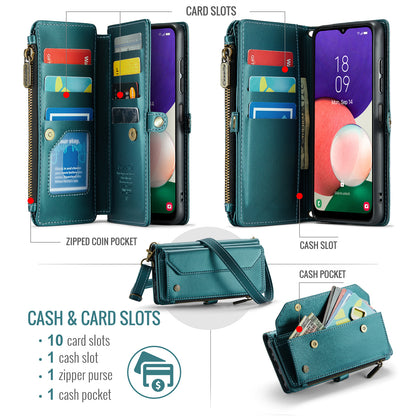 Women Shoulder Bag Samsung Galaxy A22 Case Card Slots Buckle Pockets