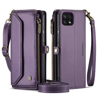 Women Shoulder Bag Samsung Galaxy A22 Case Card Slots Buckle Pockets