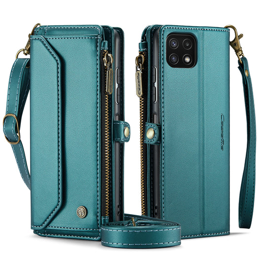 Women Shoulder Bag Samsung Galaxy A22s Case Card Slots Buckle Pockets