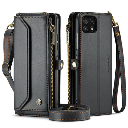 Women Shoulder Bag Samsung Galaxy A22s Case Card Slots Buckle Pockets