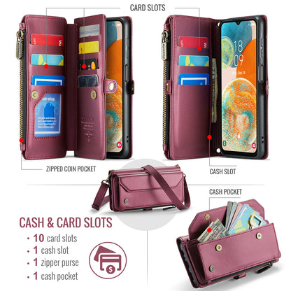 Women Shoulder Bag Samsung Galaxy A23 Case Card Slots Buckle Pockets