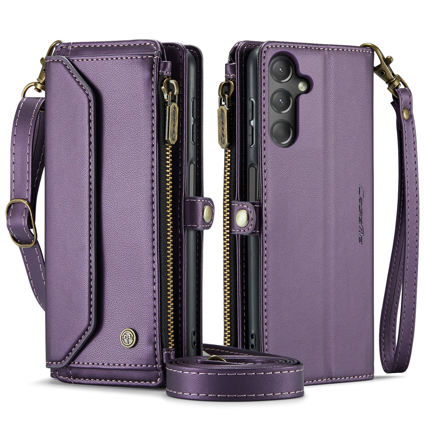 Women Shoulder Bag Samsung Galaxy A24 Case Card Slots Buckle Pockets