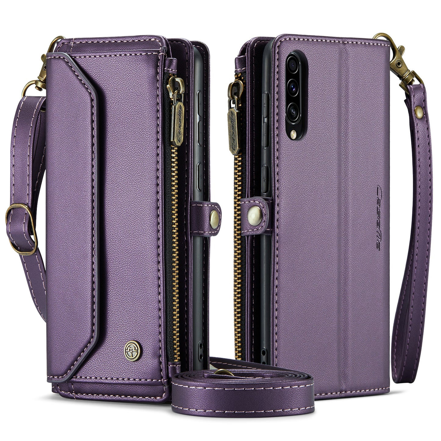 Women Shoulder Bag Samsung Galaxy A30s Case Card Slots Buckle Pockets