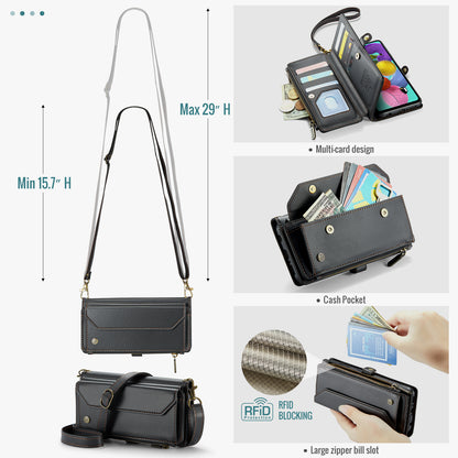 Women Shoulder Bag Samsung Galaxy A51 Case Card Slots Buckle Pockets