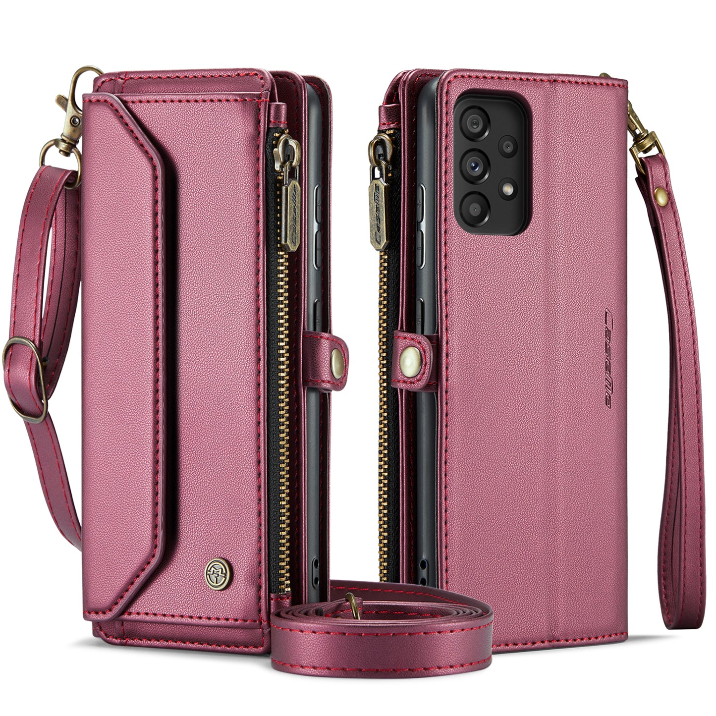 Women Shoulder Bag Samsung Galaxy A52 Case Card Slots Buckle Pockets