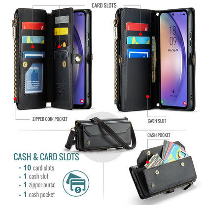 Women Shoulder Bag Samsung Galaxy A54 Case Card Slots Buckle Pockets