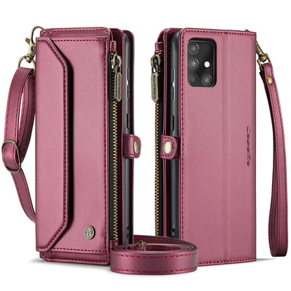 Women Shoulder Bag Samsung Galaxy A71 Case Card Slots Buckle Pockets