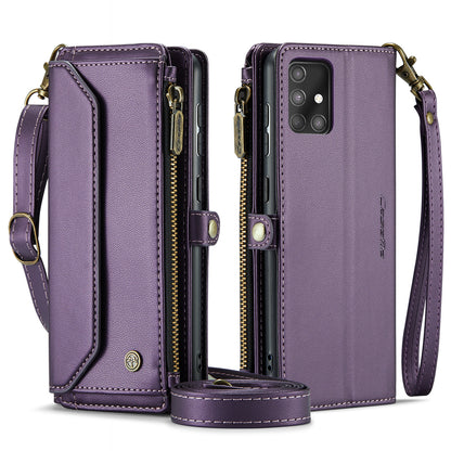 Women Shoulder Bag Samsung Galaxy A71 Case Card Slots Buckle Pockets