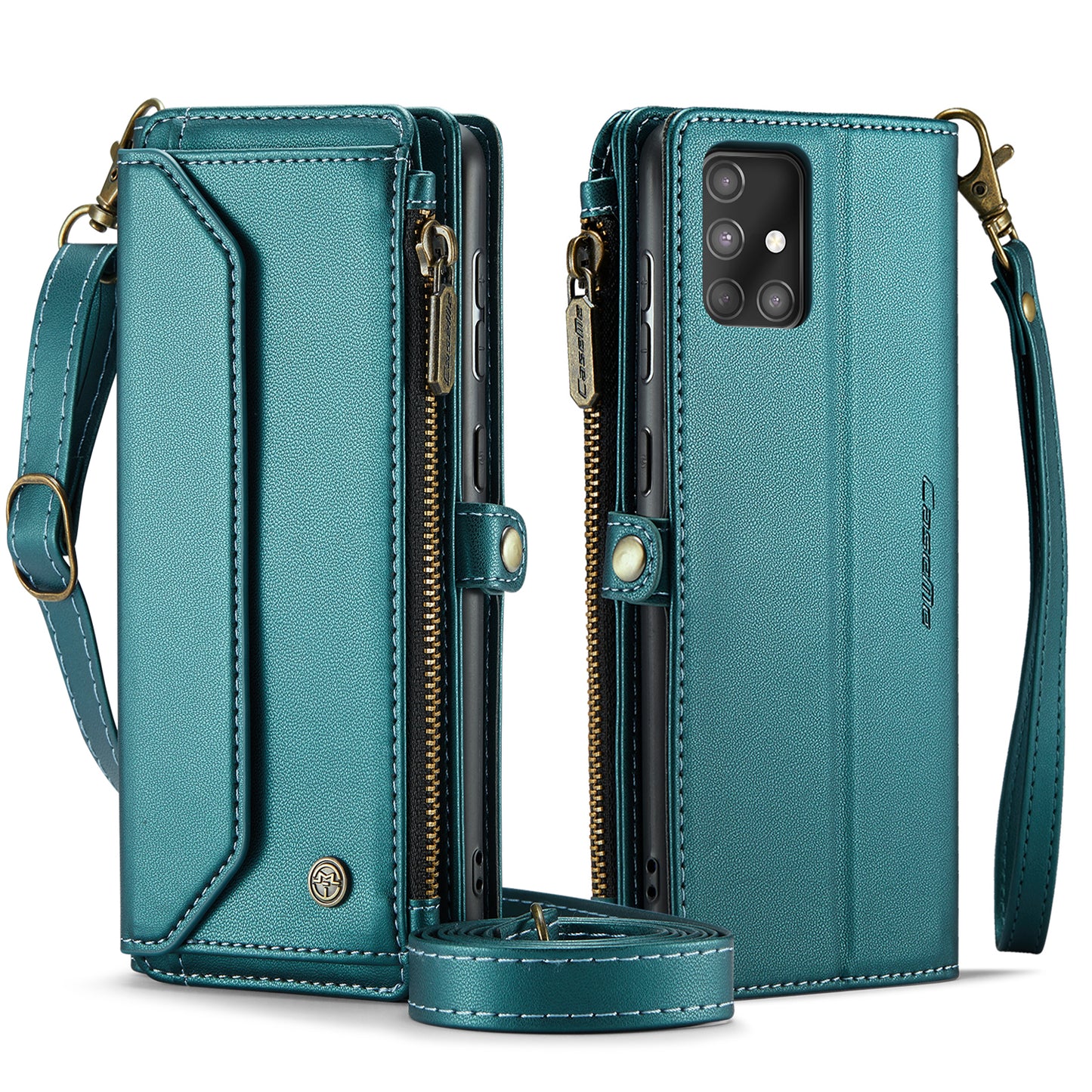 Women Shoulder Bag Samsung Galaxy A71 Case Card Slots Buckle Pockets