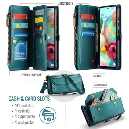 Women Shoulder Bag Samsung Galaxy A71 Case Card Slots Buckle Pockets