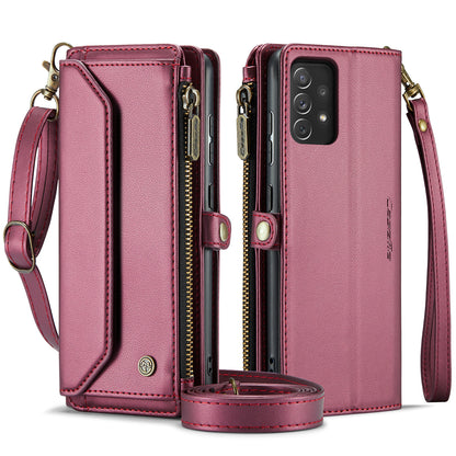 Women Shoulder Bag Samsung Galaxy A72 Case Card Slots Buckle Pockets