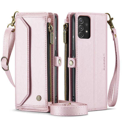 Women Shoulder Bag Samsung Galaxy A72 Case Card Slots Buckle Pockets