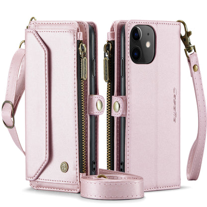 Women Shoulder Bag Apple iPhone 11 Case Card Slots Buckle Pockets