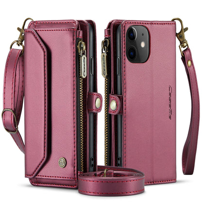 Women Shoulder Bag Apple iPhone 11 Case Card Slots Buckle Pockets