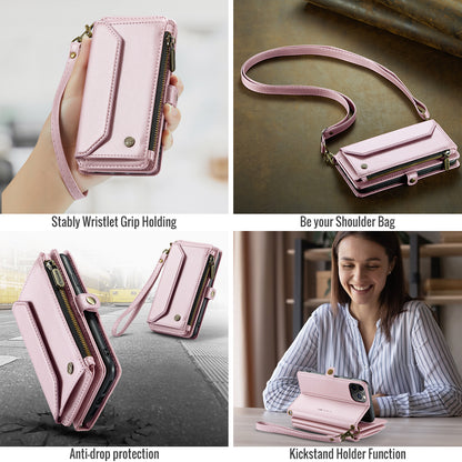 Women Shoulder Bag Apple iPhone 11 Pro Case Card Slots Buckle Pockets