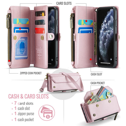 Women Shoulder Bag Apple iPhone 11 Pro Case Card Slots Buckle Pockets