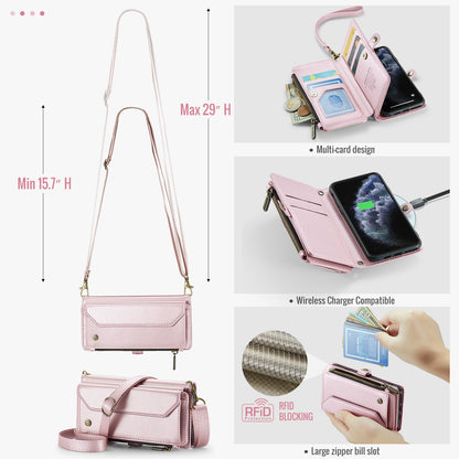 Women Shoulder Bag Apple iPhone 11 Pro Case Card Slots Buckle Pockets