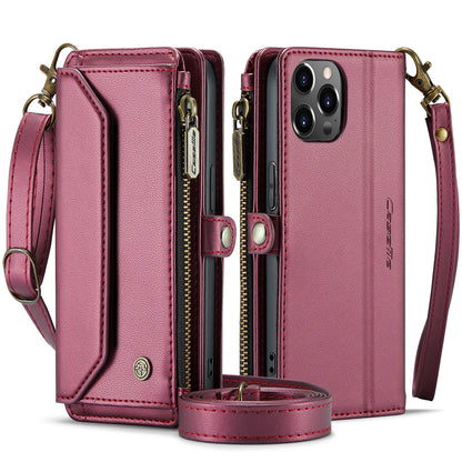 Women Shoulder Bag Apple iPhone 12 Pro Case Card Slots Buckle Pockets