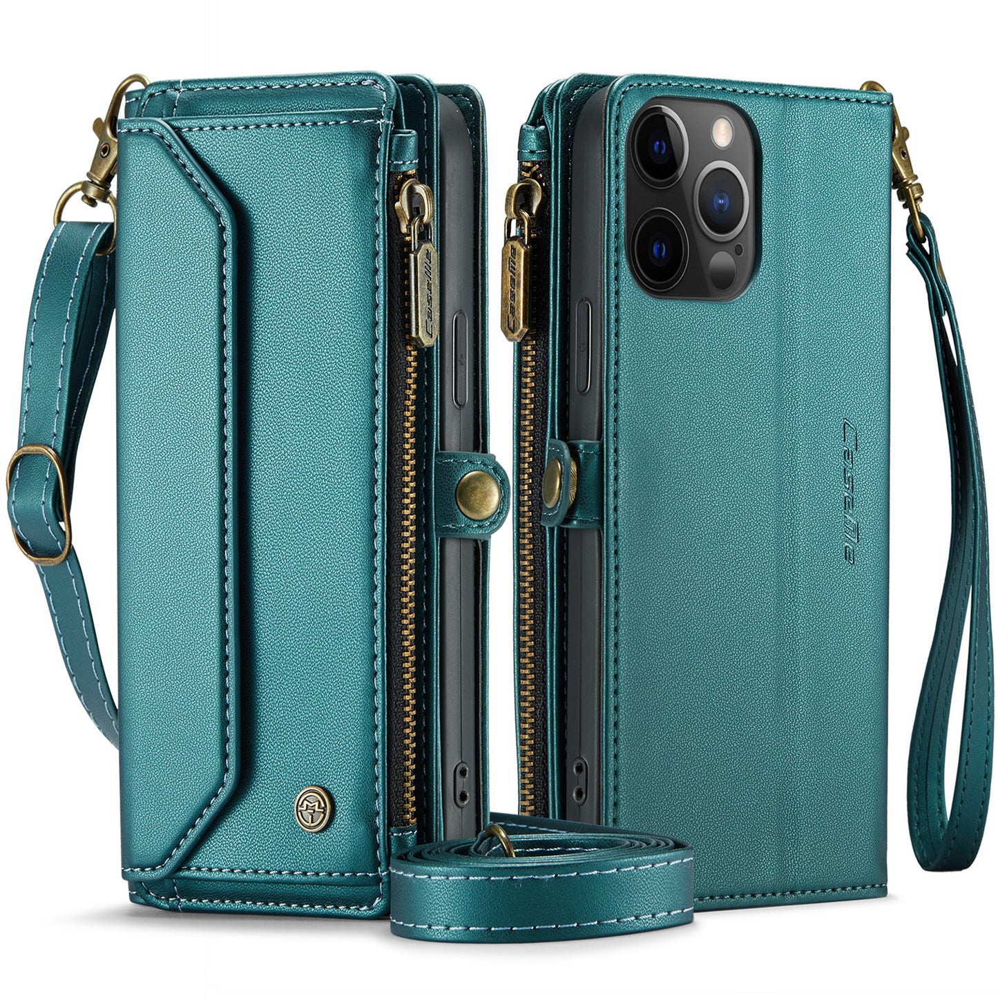 Women Shoulder Bag iPhone 12 Pro Max Case Card Slots Buckle Pockets