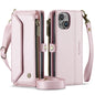 Women Shoulder Bag Apple iPhone 13 Case Card Slots Buckle Pockets