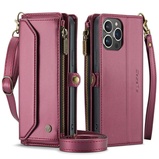 Women Shoulder Bag iPhone 13 Pro Max Case Card Slots Buckle Pockets