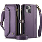 Women Shoulder Bag iPhone 16 Case Card Slots Buckle Pockets