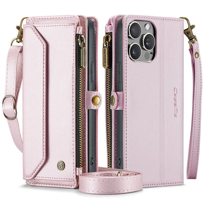 Women Shoulder Bag iPhone 15 Pro Max Case Card Slots Buckle Pockets