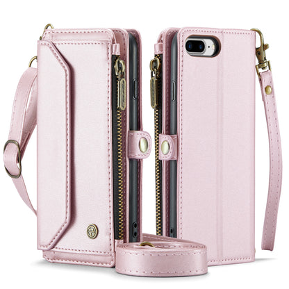 Women Shoulder Bag Apple iPhone 7 Plus Case Card Slots Buckle Pockets