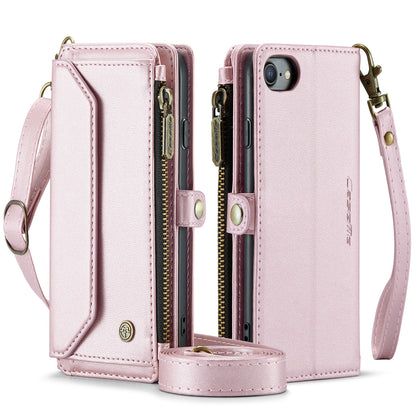 Women Shoulder Bag iPhone SE (2022) Case Card Slots Buckle Pockets