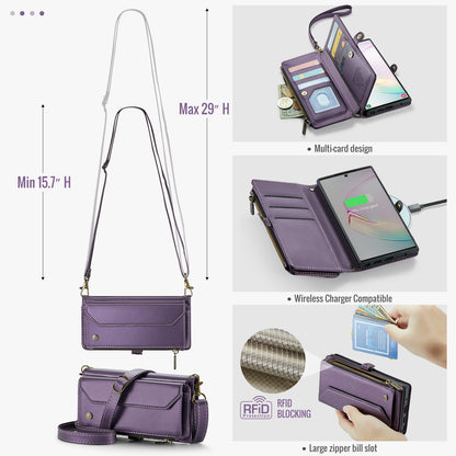 Women Shoulder Bag Galaxy Note10+ Case Card Slots Buckle Pockets