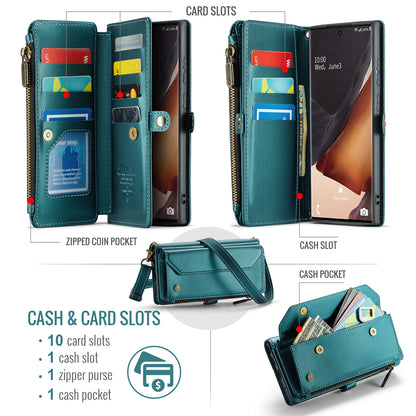 Women Shoulder Bag Galaxy Note20 Ultra Case Card Slots Buckle Pockets