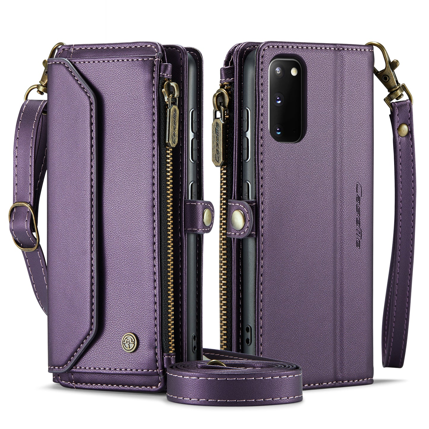 Women Shoulder Bag Samsung Galaxy S20 Case Card Slots Buckle Pockets