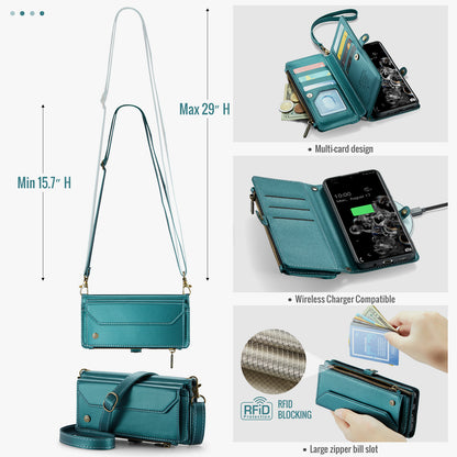 Women Shoulder Bag Galaxy S20 Ultra Case Card Slots Buckle Pockets