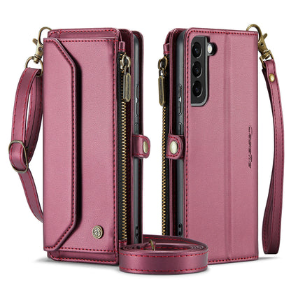 Women Shoulder Bag Samsung Galaxy S21 Case Card Slots Buckle Pockets