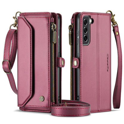 Women Shoulder Bag Galaxy S21 FE Case Card Slots Buckle Pockets