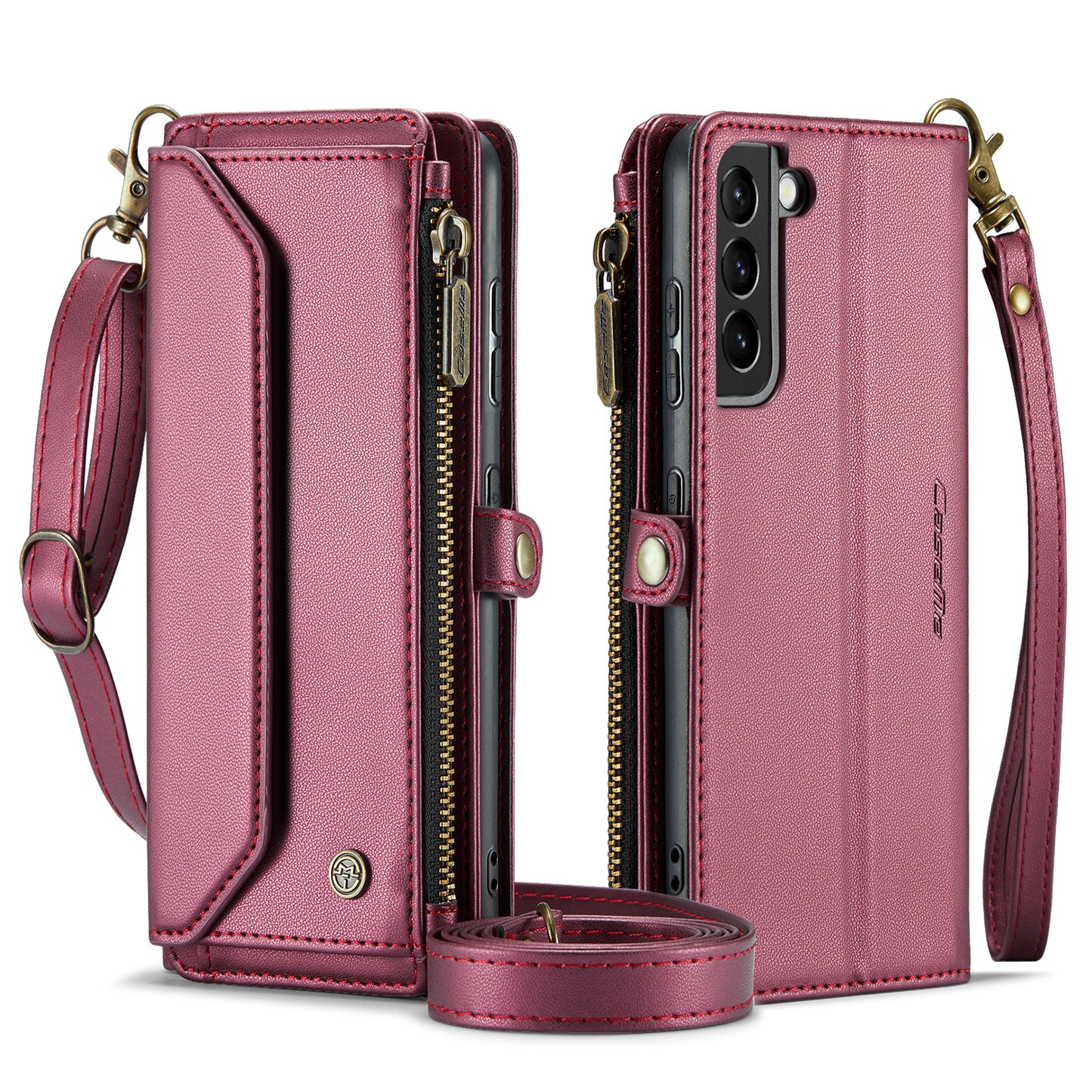 Women Shoulder Bag Samsung Galaxy S21+ Case Card Slots Buckle Pockets