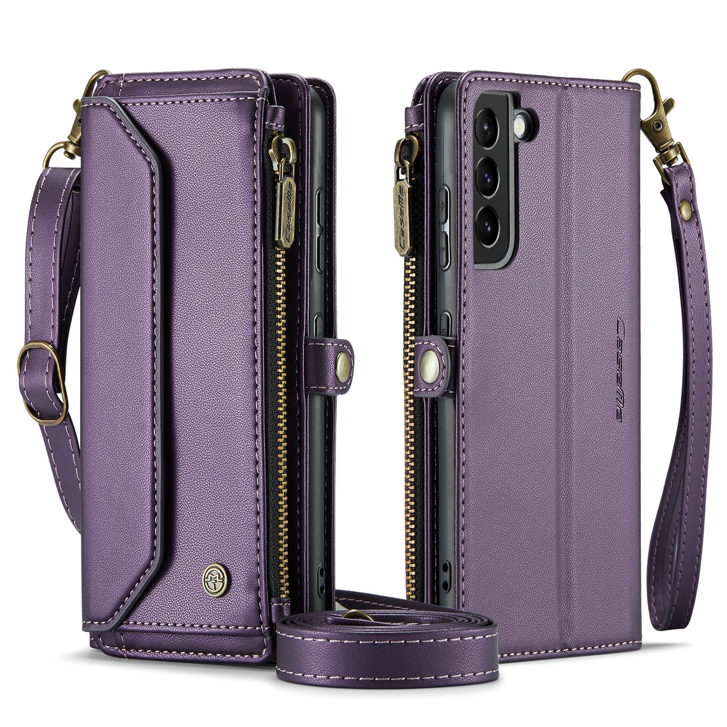 Women Shoulder Bag Samsung Galaxy S21+ Case Card Slots Buckle Pockets