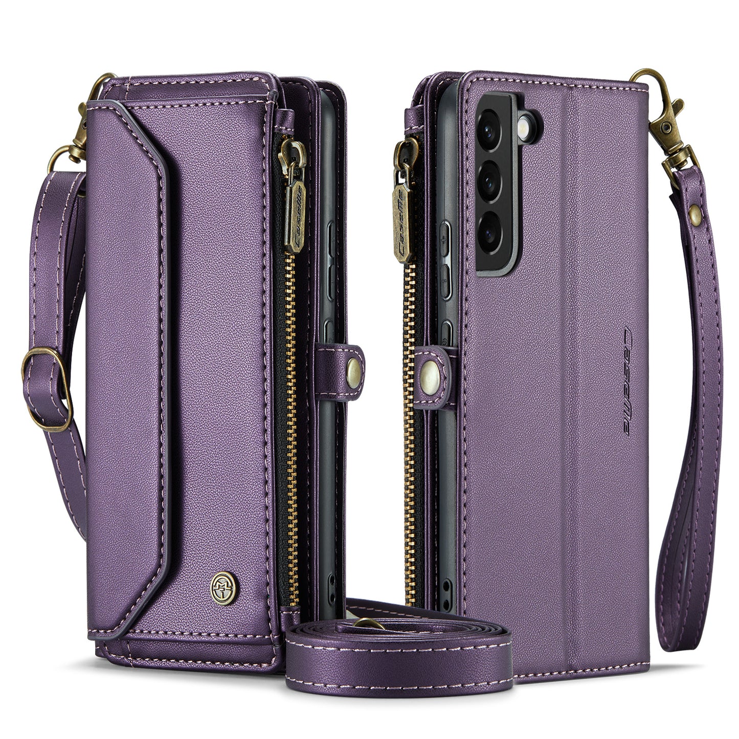 Women Shoulder Bag Samsung Galaxy S22 Case Card Slots Buckle Pockets