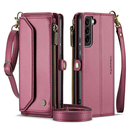 Women Shoulder Bag Samsung Galaxy S22+ Case Card Slots Buckle Pockets