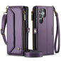 Women Shoulder Bag Galaxy S22 Ultra Case Card Slots Buckle Pockets