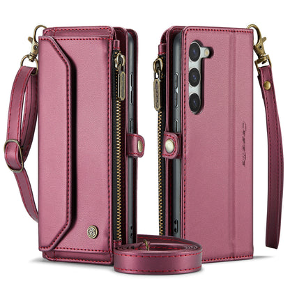 Women Shoulder Bag Samsung Galaxy S23 Case Card Slots Buckle Pockets