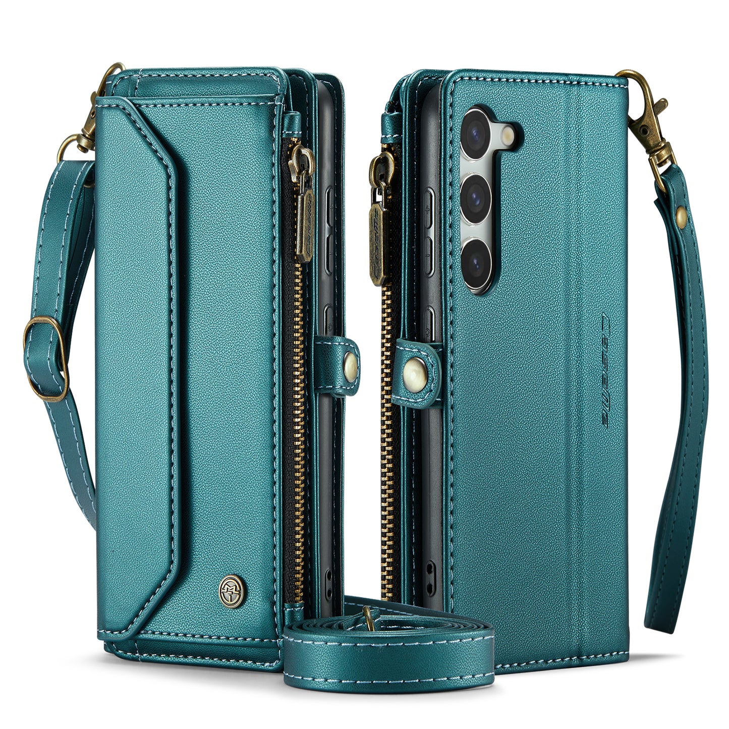 Women Shoulder Bag Samsung Galaxy S23 Case Card Slots Buckle Pockets