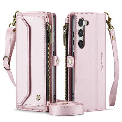 Women Shoulder Bag Samsung Galaxy S23 Case Card Slots Buckle Pockets