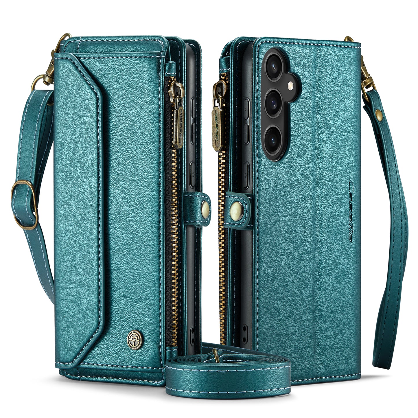 Women Shoulder Bag Galaxy S23 FE Case Card Slots Buckle Pockets