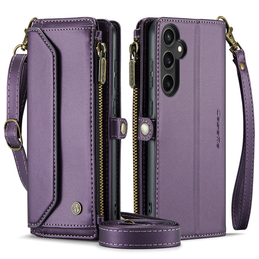 Women Shoulder Bag Galaxy S23 FE Case Card Slots Buckle Pockets