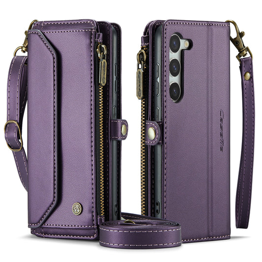 Women Shoulder Bag Samsung Galaxy S23+ Case Card Slots Buckle Pockets